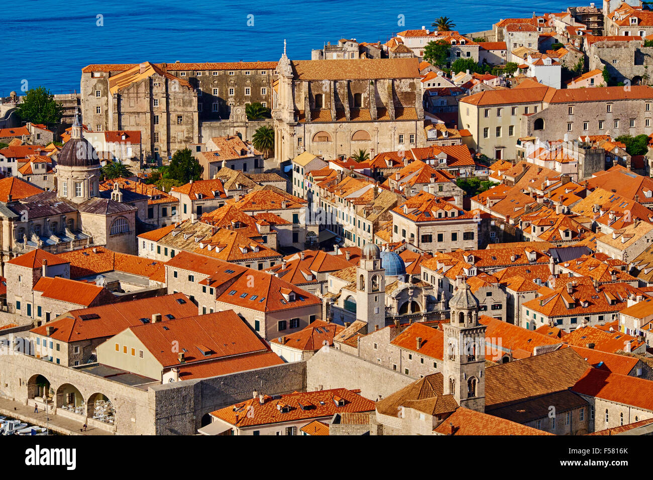 La Croatie, Istrie, Dubrovnik, centre historique, patrimoine mondial de l'UNESCO, vieille ville Banque D'Images