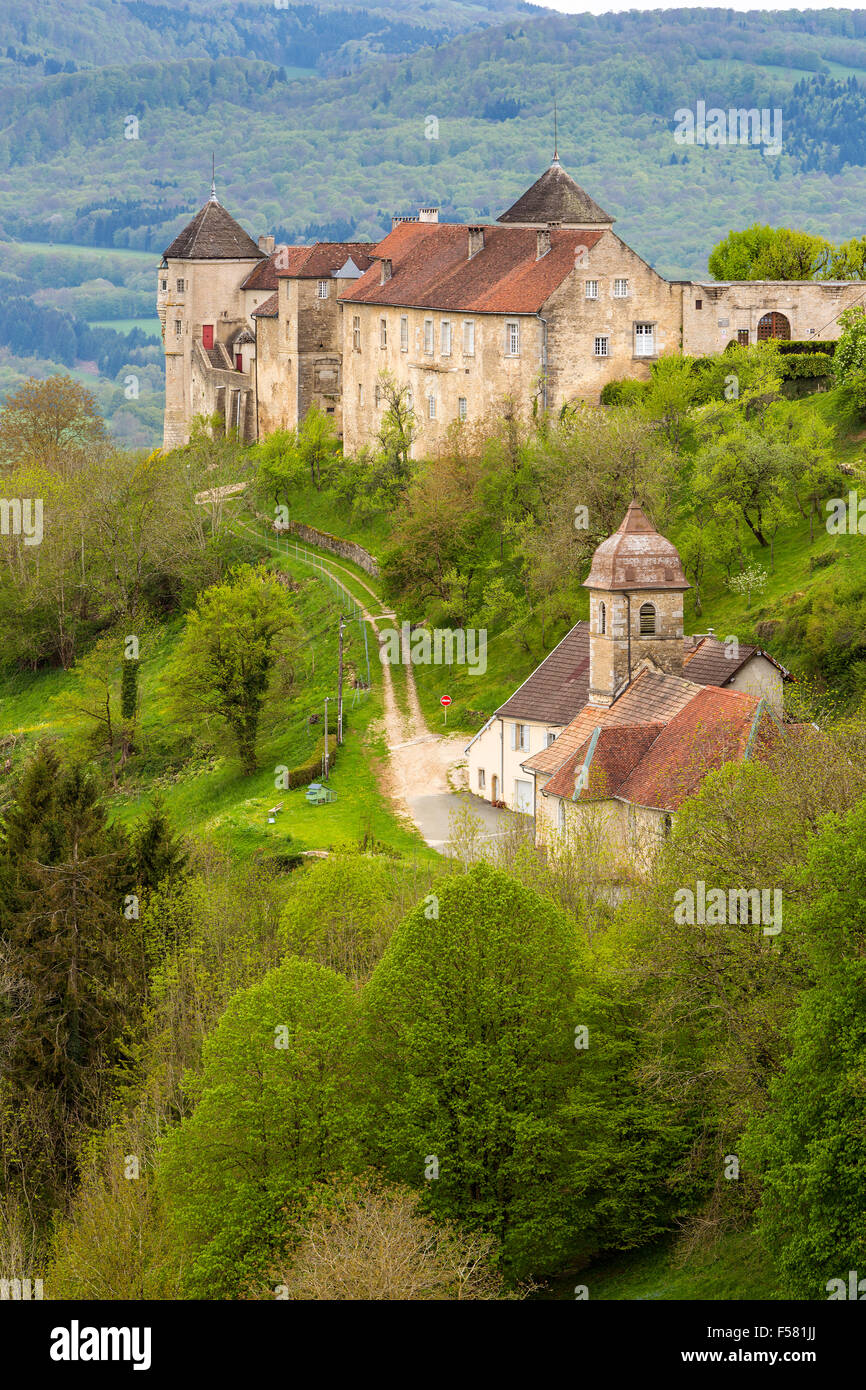 Château de Belvoir, Doubs, Franche-Comté, France, Europe. Banque D'Images