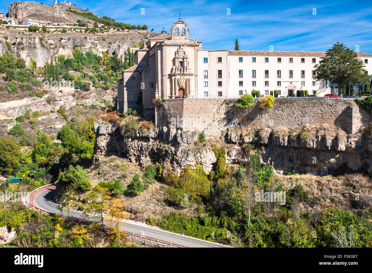 Parador Nacional de Cuenca en Castille La Manche, Espagne. Banque D'Images