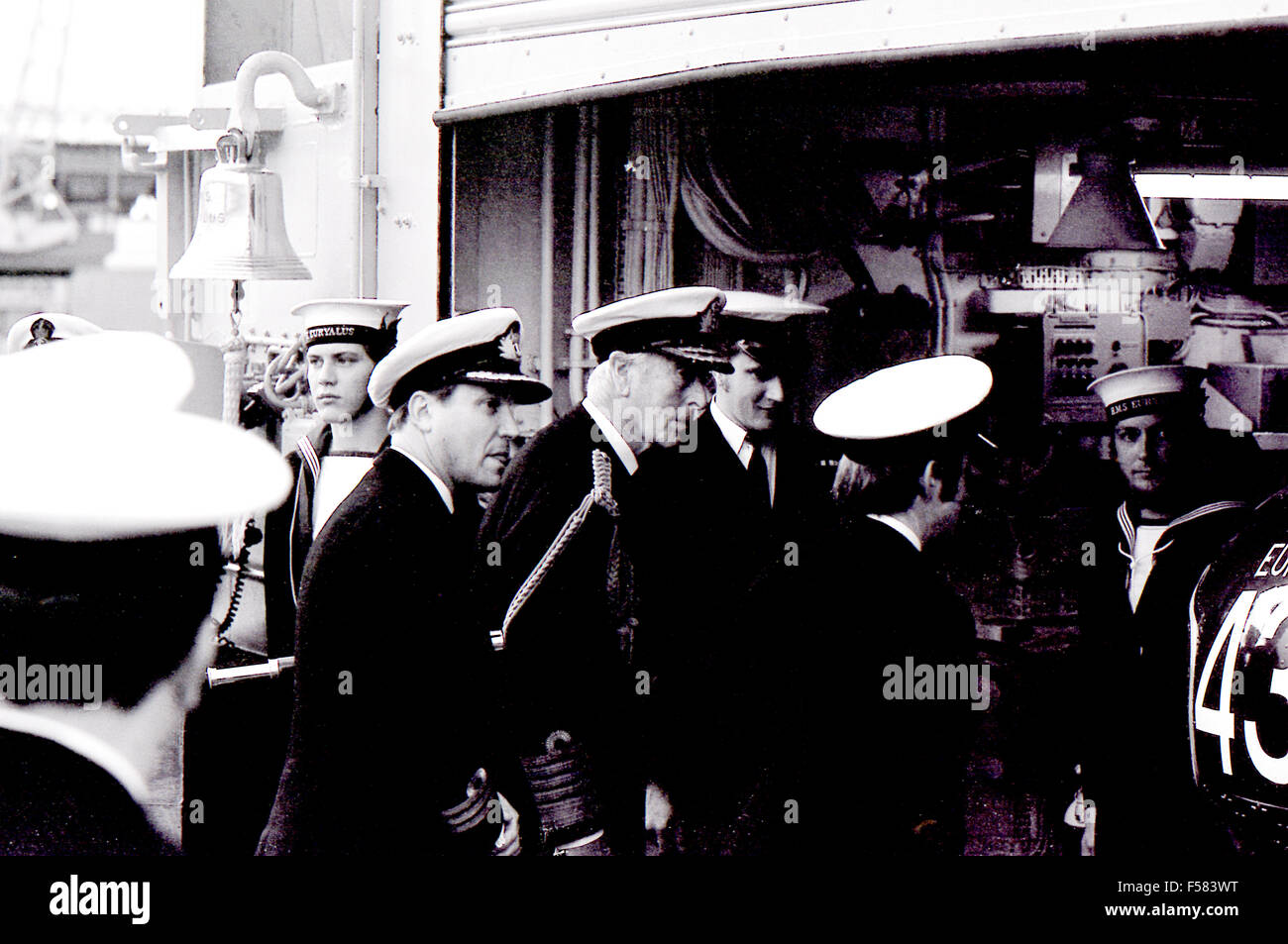 Le HMS Euryalus Octobre 1978 Lors de la visite de Lord Louis Mountbatten à South Shields lors du 40e anniversaire de l'HMS Kelly Banque D'Images