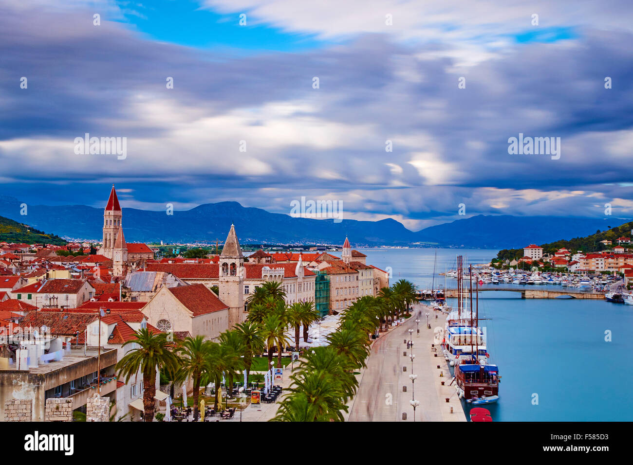 La Croatie, Dalmatie, Trogir, site du patrimoine mondial de l'UNESCO Banque D'Images