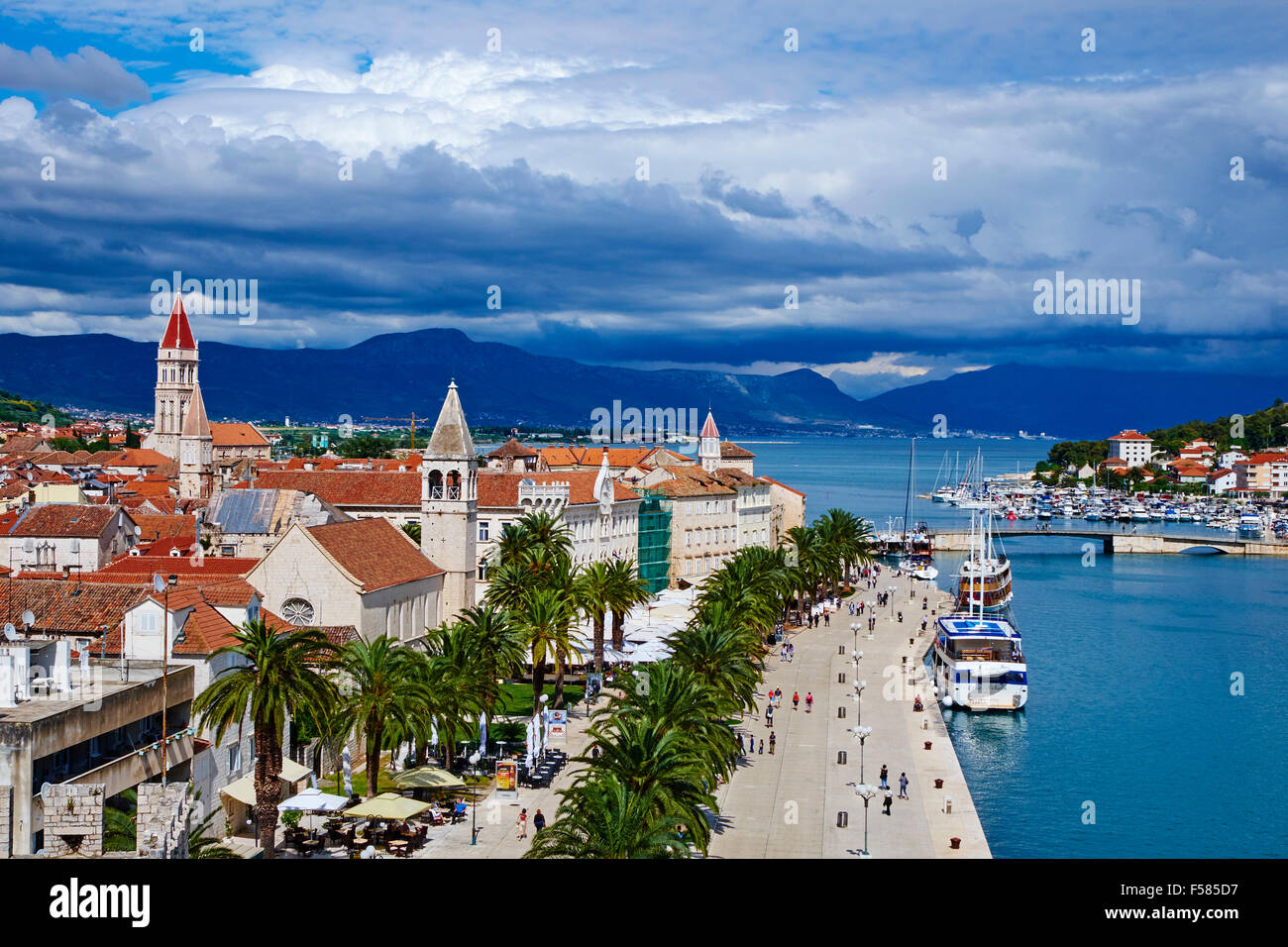 La Croatie, Dalmatie, Trogir, site du patrimoine mondial de l'UNESCO Banque D'Images