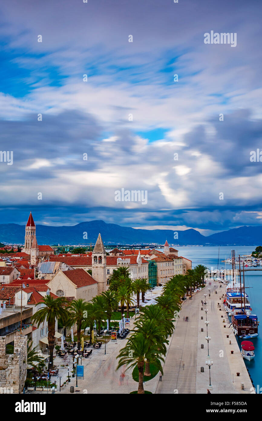 La Croatie, Dalmatie, Trogir, site du patrimoine mondial de l'UNESCO Banque D'Images