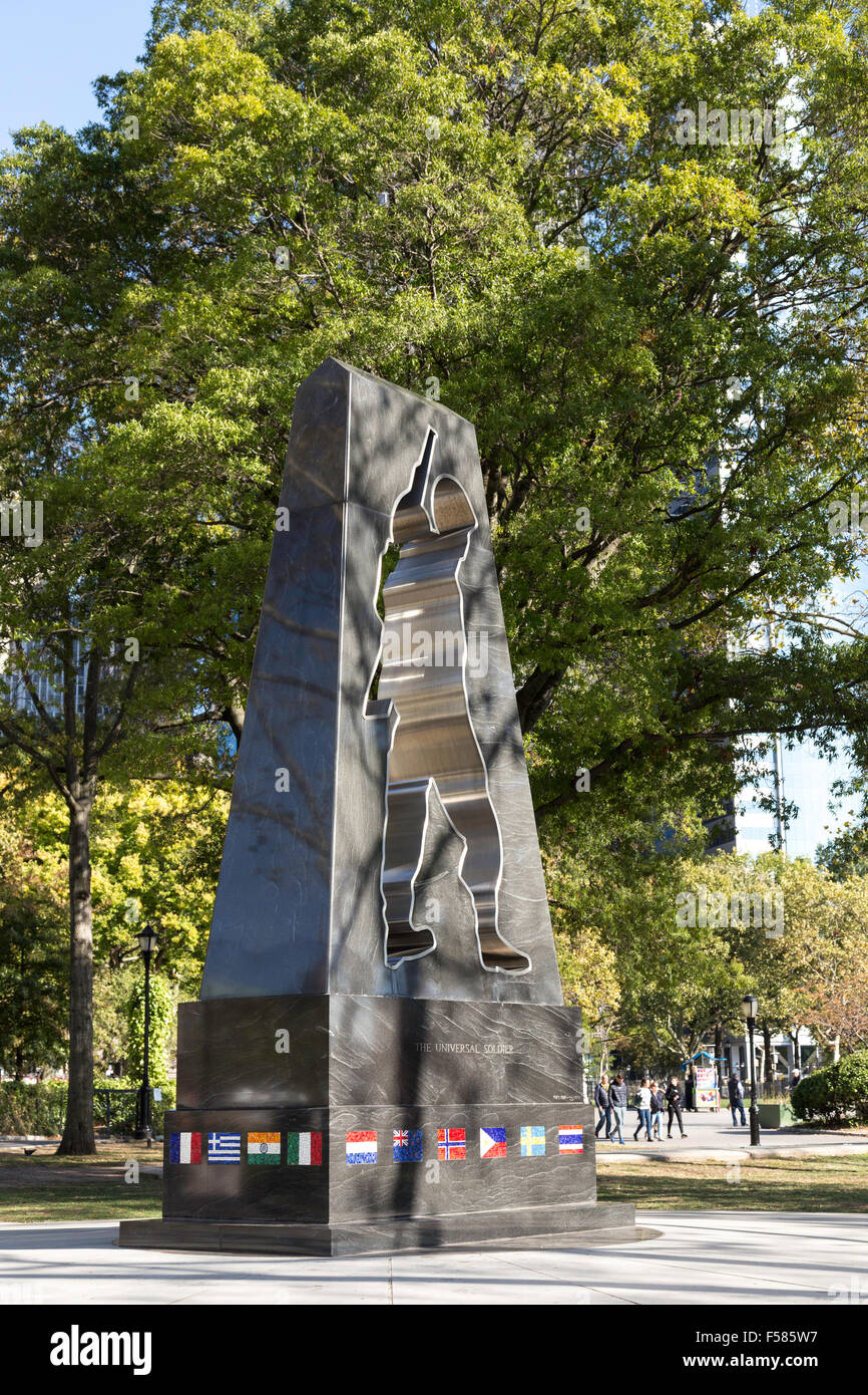 New York Korean War Veterans Memorial, Battery Park, NYC Banque D'Images