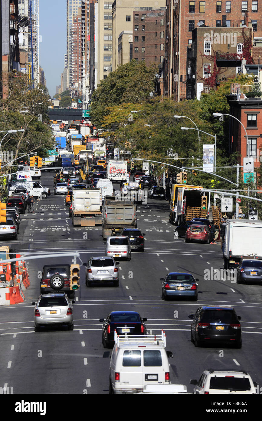 La vue d'une rue à Chelsea. West Side de Manhattan. La ville de New York. USA Banque D'Images