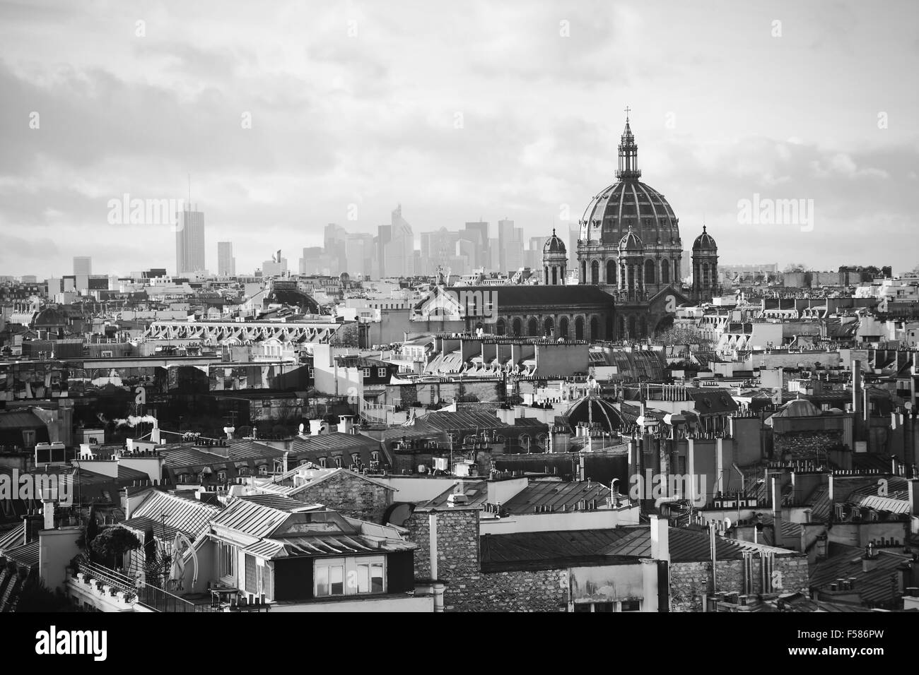 Belle vue de Paris rétro Banque D'Images