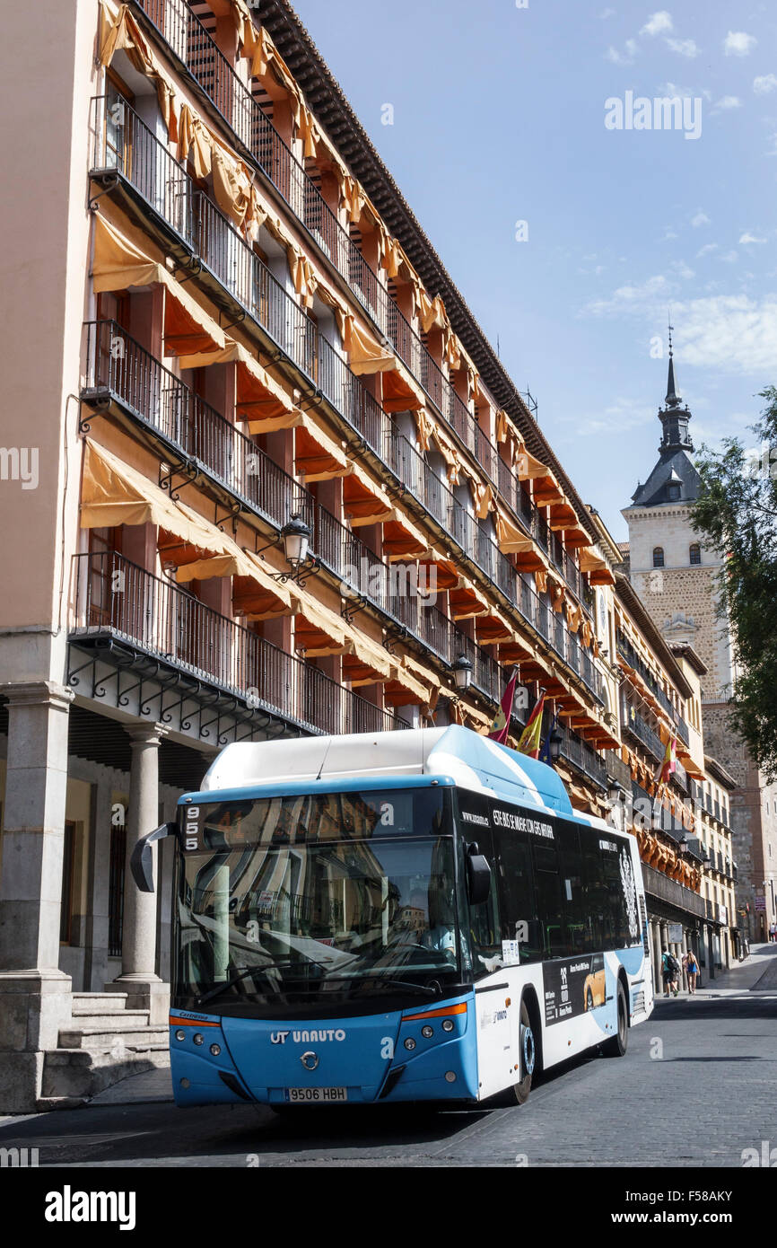 Tolède Espagne, Europe, espagnol, centre historique hispanique, Plaza Zocodover, bus public, Spain150702068 Banque D'Images