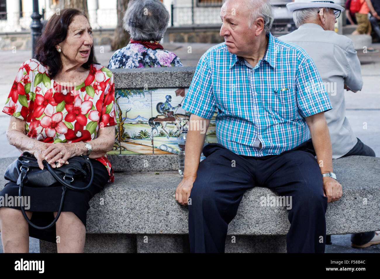 Tolède Espagne,Europe,Espagnol,hispanique hispanique Latins Latino Latinos,Espagnol parlant,Plaza de Zocodover,latino hispanique latino immigrant ethnique Banque D'Images