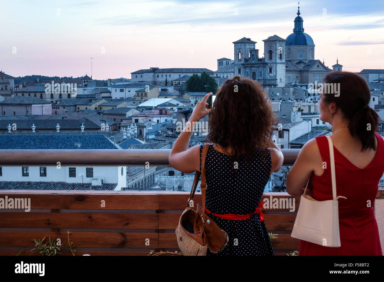 Tolède Espagne,Europe,Espagnol,hispanique hispanique Latin Latins Latino Latinos,Espagnol,Carlos V,Hotel hotels Lodging inn motels,Terrace,ter Banque D'Images