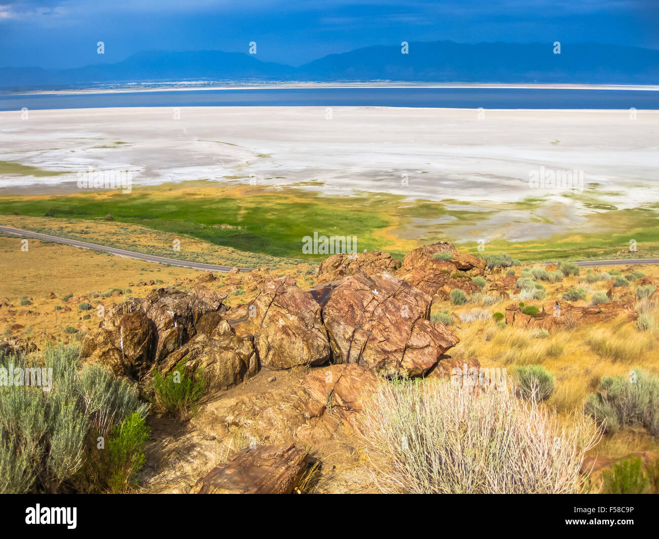 L'Utah Antelope Island Banque D'Images