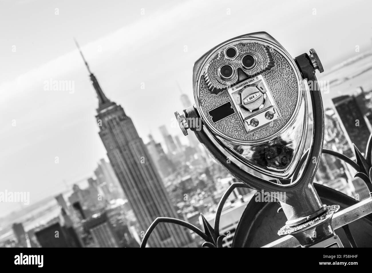 New York City Manhattan skyline au coucher du soleil. Banque D'Images