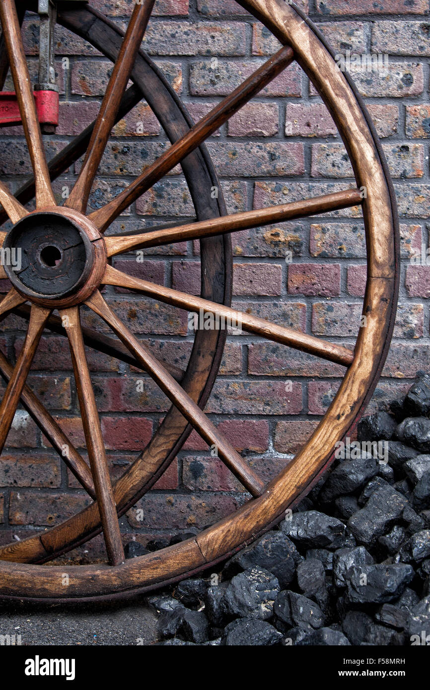 La roue et le charbon Banque D'Images
