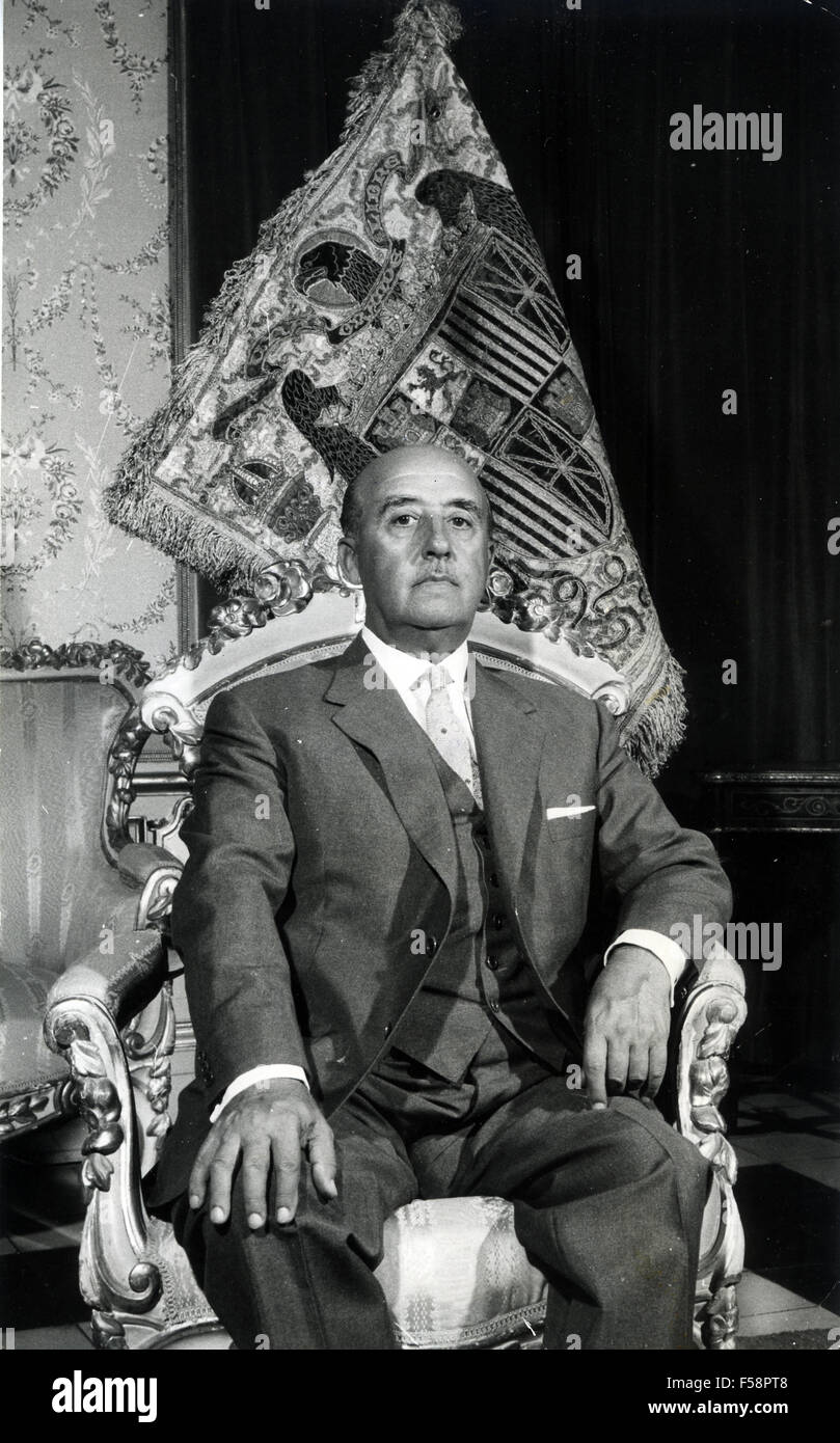 FRANCISCO FRANCO ()1892-1975) dictateur espagnol vers 1960 Banque D'Images