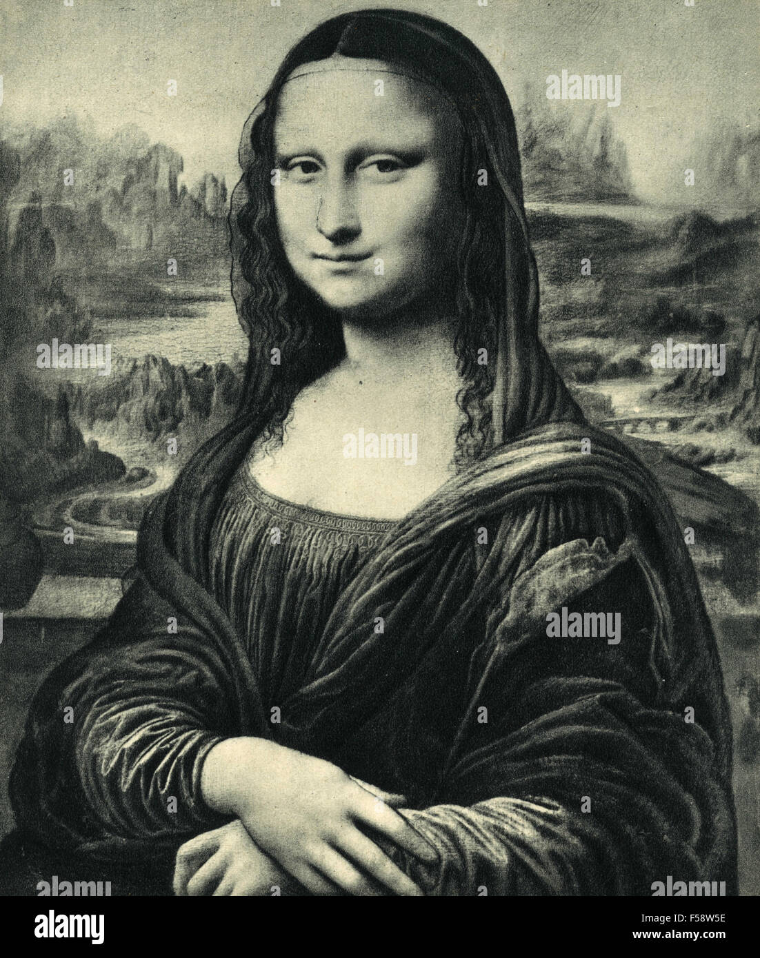 Léonard de Vinci, Mona Lisa Banque D'Images