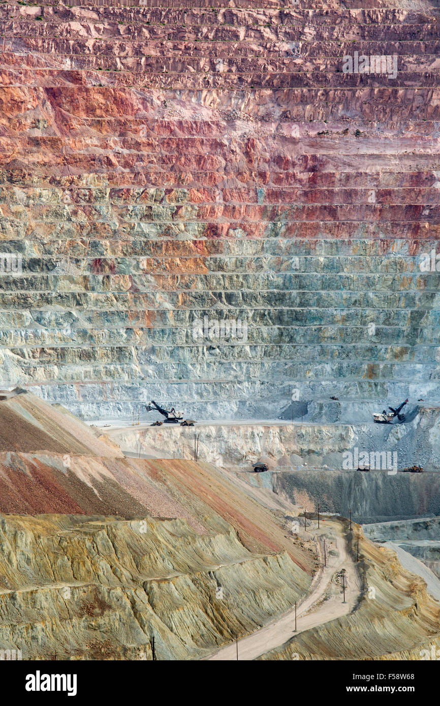 Santa Rita, Nouveau Mexique - Le Chino mine de cuivre à ciel ouvert, exploité par Freeport-McMoRan, produit du cuivre et du molybdène. Banque D'Images