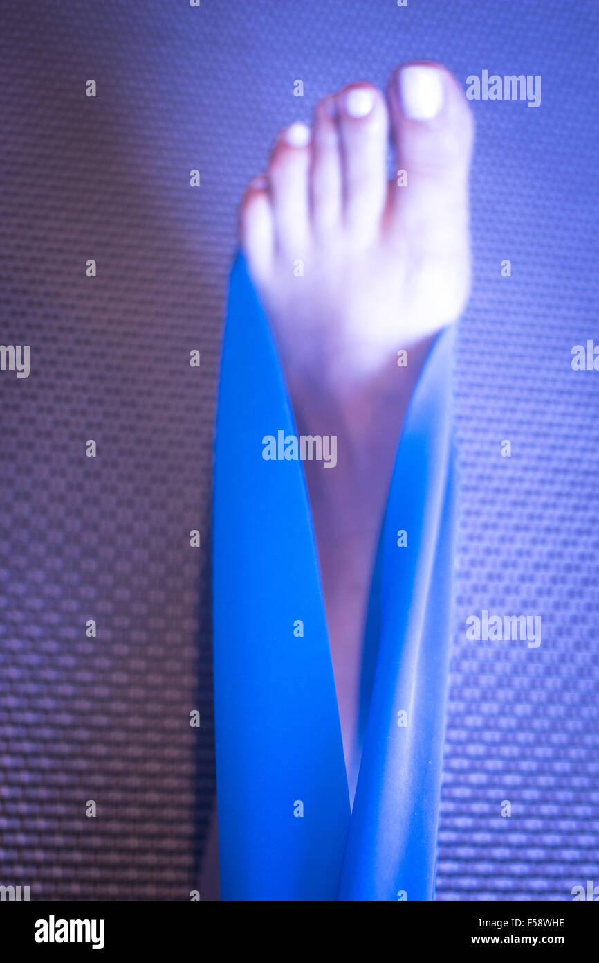 Sangle D'étirement Yoga - Pied, Ischio-jambiers - Ceinture De Posture - Noire