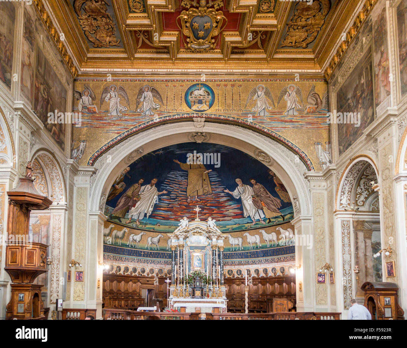 Cosma e damiano, église, Rome, Latium, Italie Banque D'Images