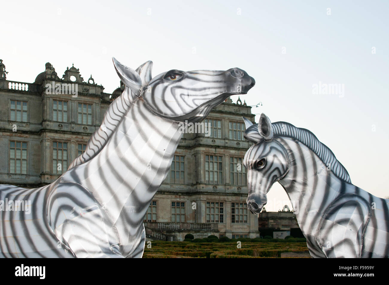 Des lanternes chinoises élaborées sont exposées pour le Festival of Light 2014 à Longleat, Wiltshire, Royaume-Uni Banque D'Images