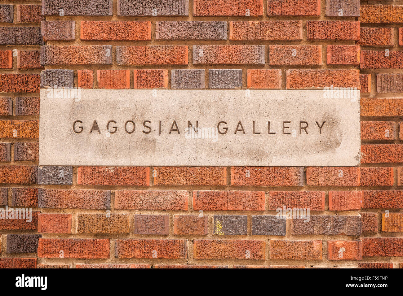 Gagosian Gallery signe, Chelsea, New York , États-Unis d'Amérique. Banque D'Images