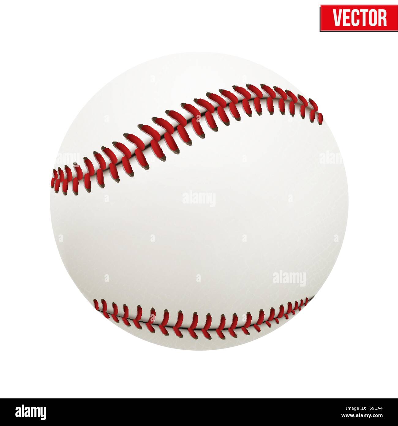 Vector illustration de boule en cuir baseball Illustration de Vecteur