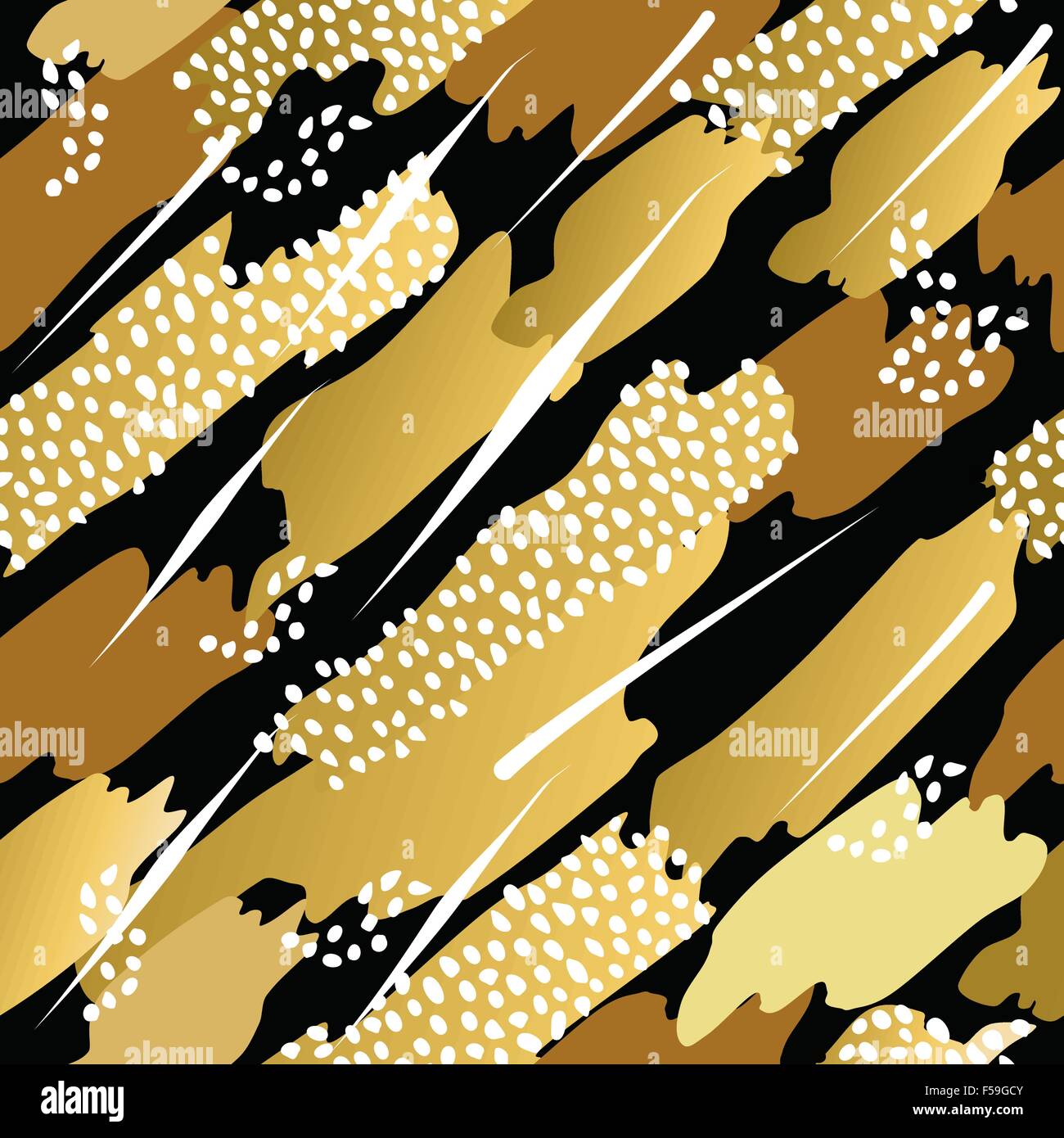 Or fantaisie retro 80s fashion motif tribal abstrait sans formes boho. Carte de souhaits idéal des Illustration de Vecteur