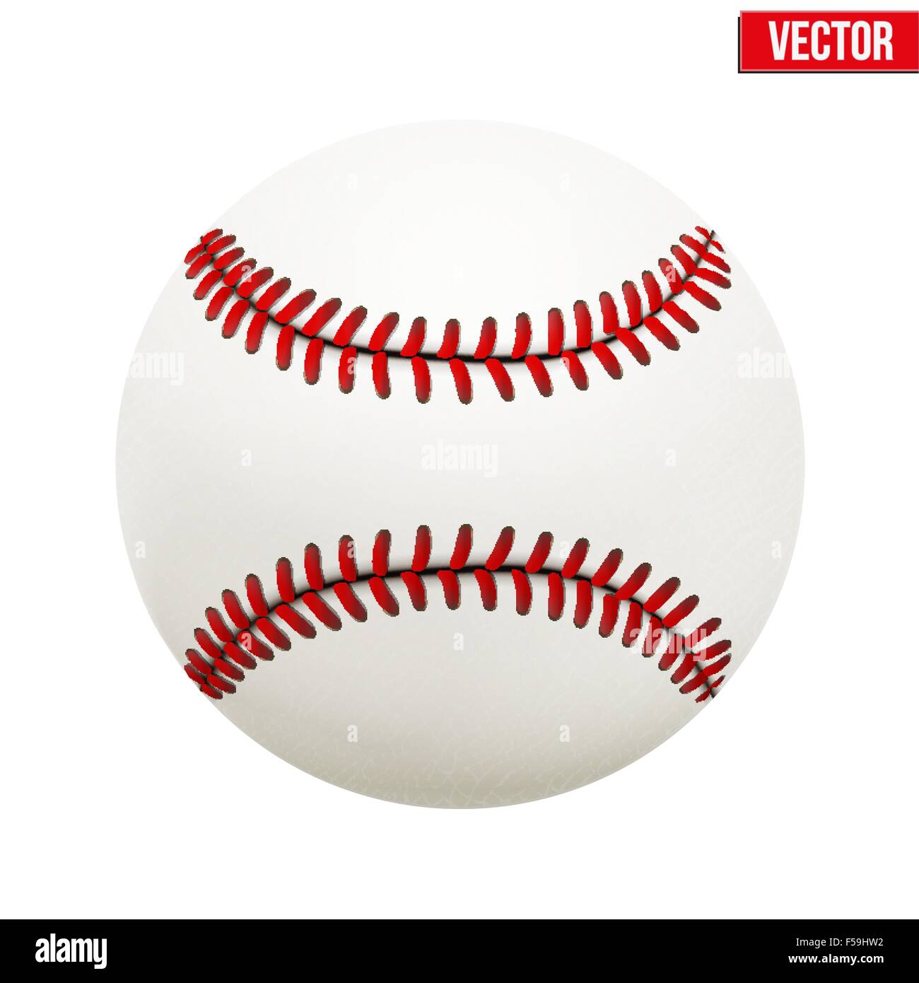 Vector illustration de boule en cuir baseball Illustration de Vecteur