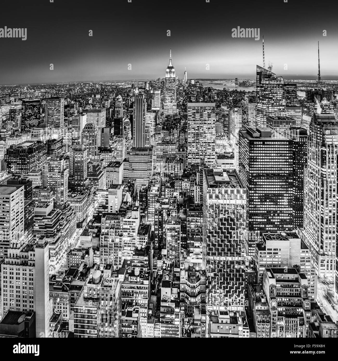 New York City Manhattan sur le centre-ville. Banque D'Images