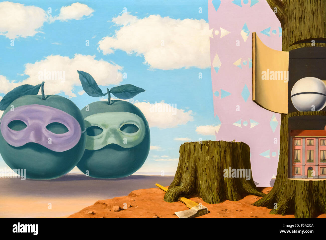 "Le domaine enchanté" par René Magritte Banque D'Images