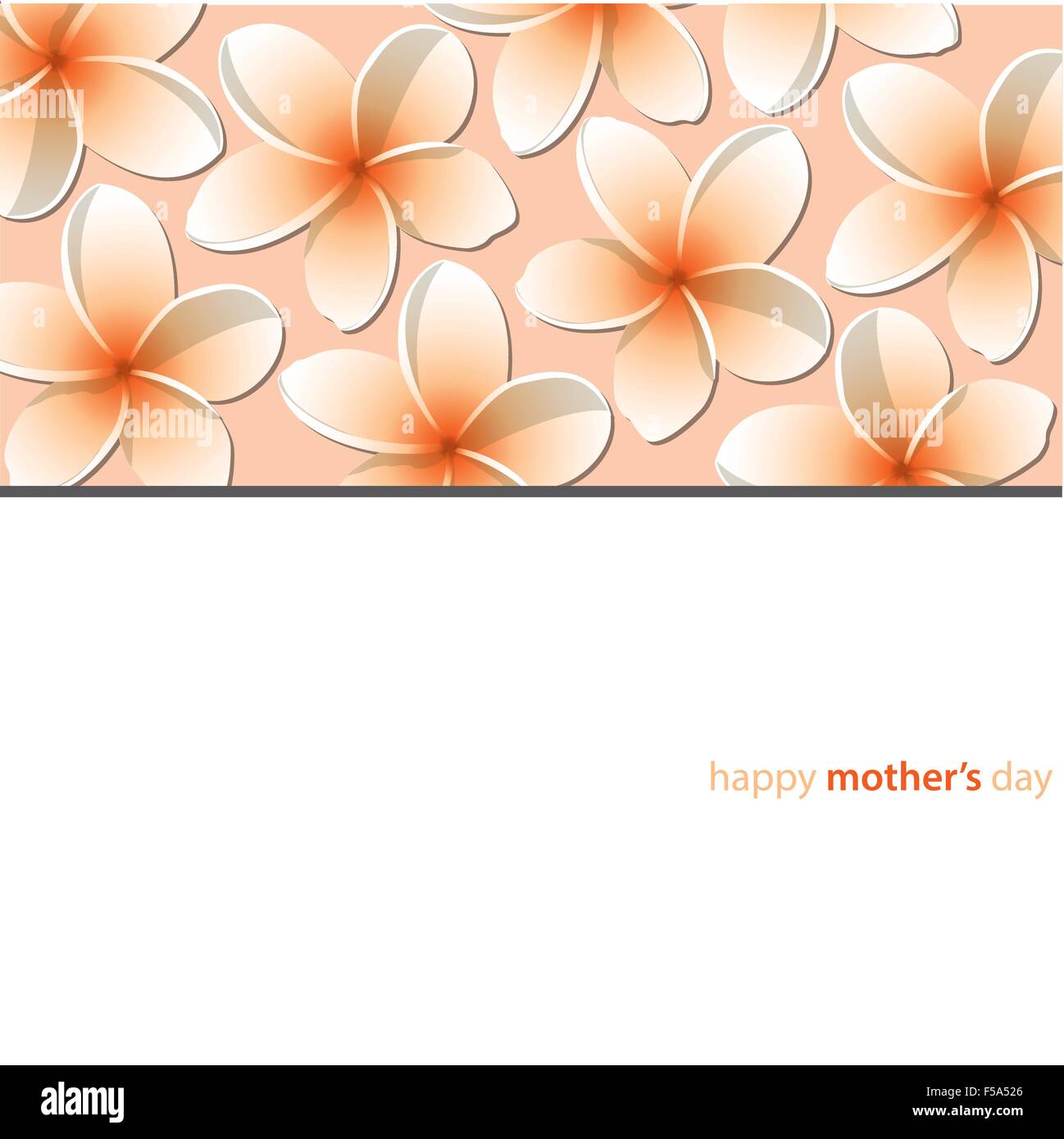 Frangipani Mother's Day card en format vectoriel. Illustration de Vecteur