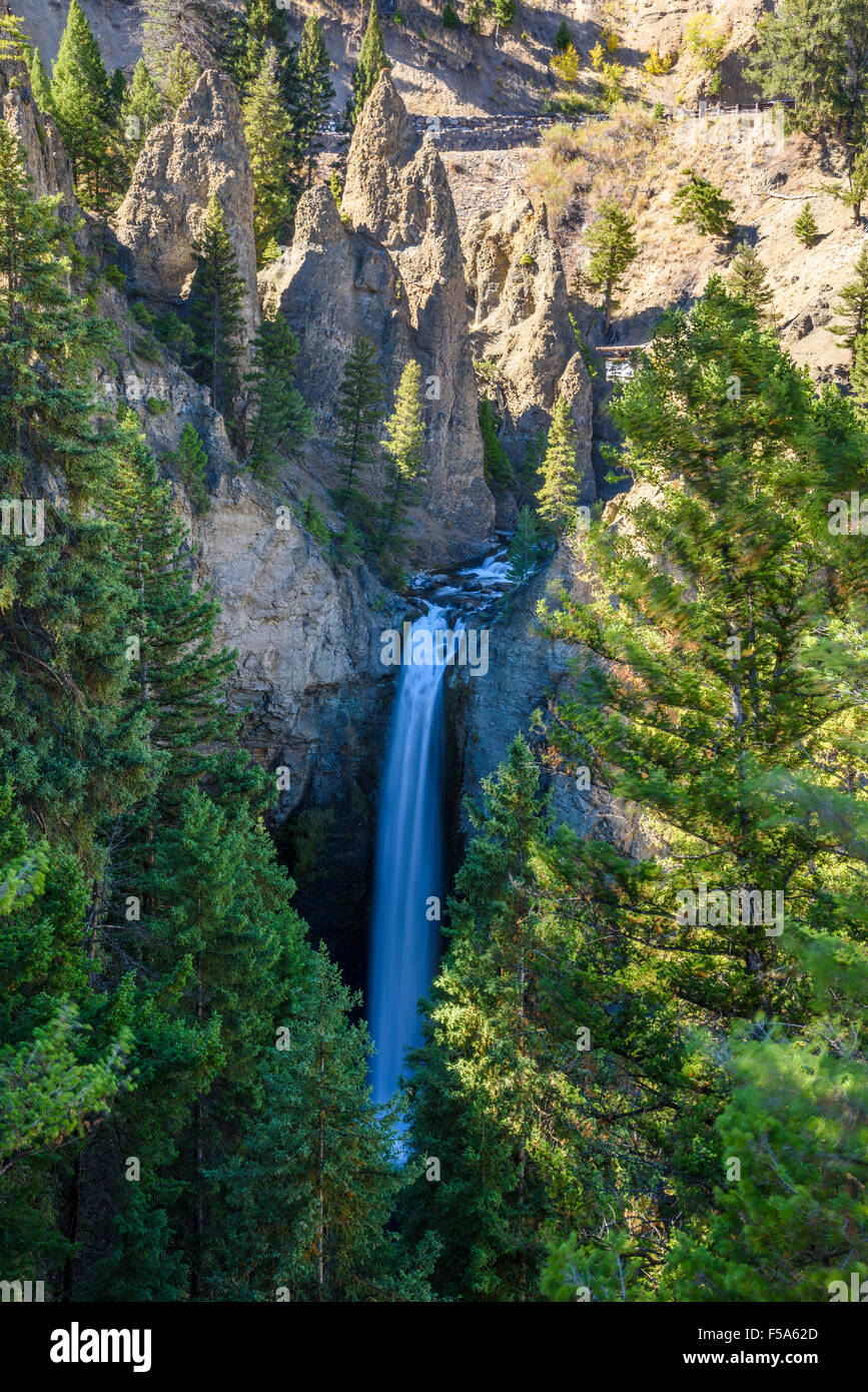 Tower Falls, parc national de Yellowstone, Wyoming, USA Banque D'Images