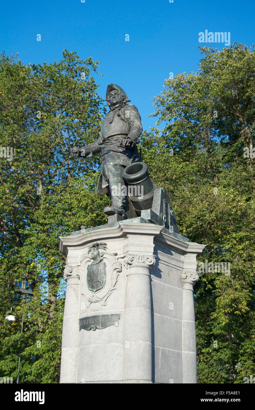 Tordenskjold monument statue officier de marine d'Oslo Banque D'Images