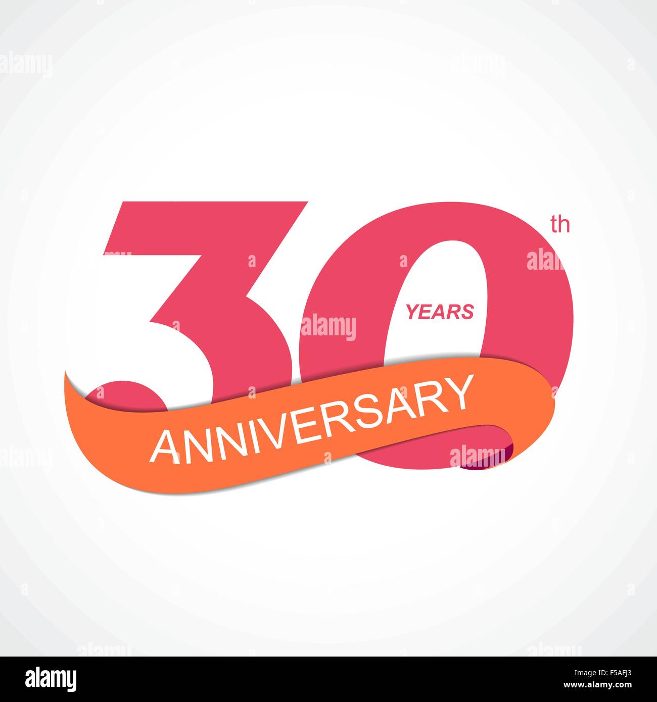 Logo du 30e anniversaire du modèle Vector Illustration Illustration de Vecteur