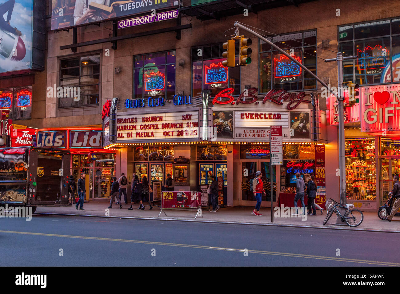 B.B. King Blues Club & Grill Times Square, New York City, États-Unis d'Amérique. Banque D'Images
