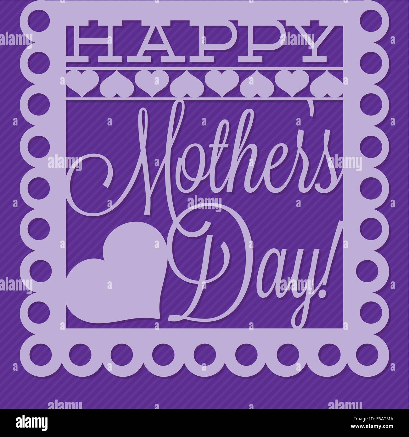 Happy Mother's Day papel picado en format vectoriel. Illustration de Vecteur