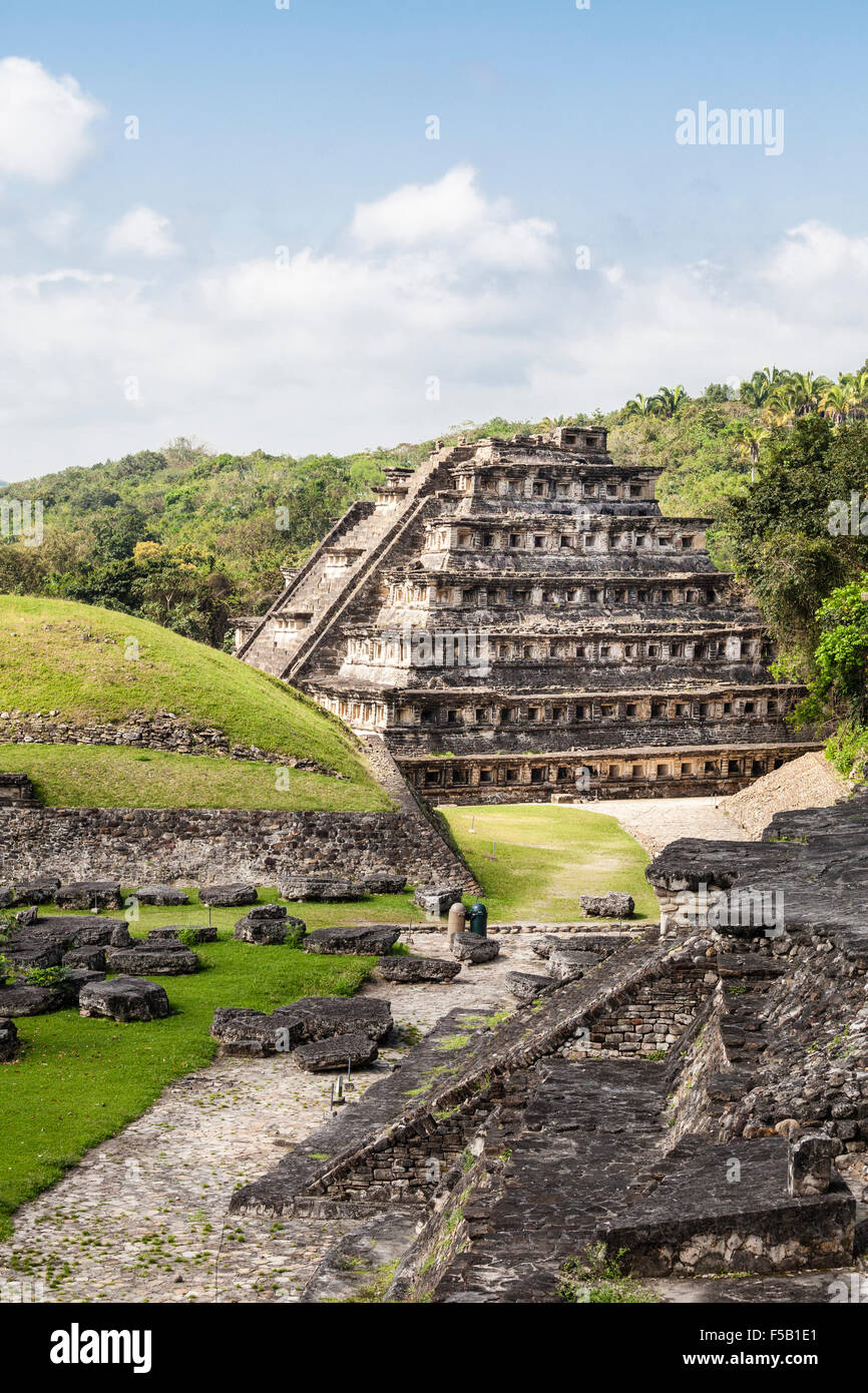 Pyramide des niches à l'Tajin ruines à Veracruz, Mexique. Banque D'Images