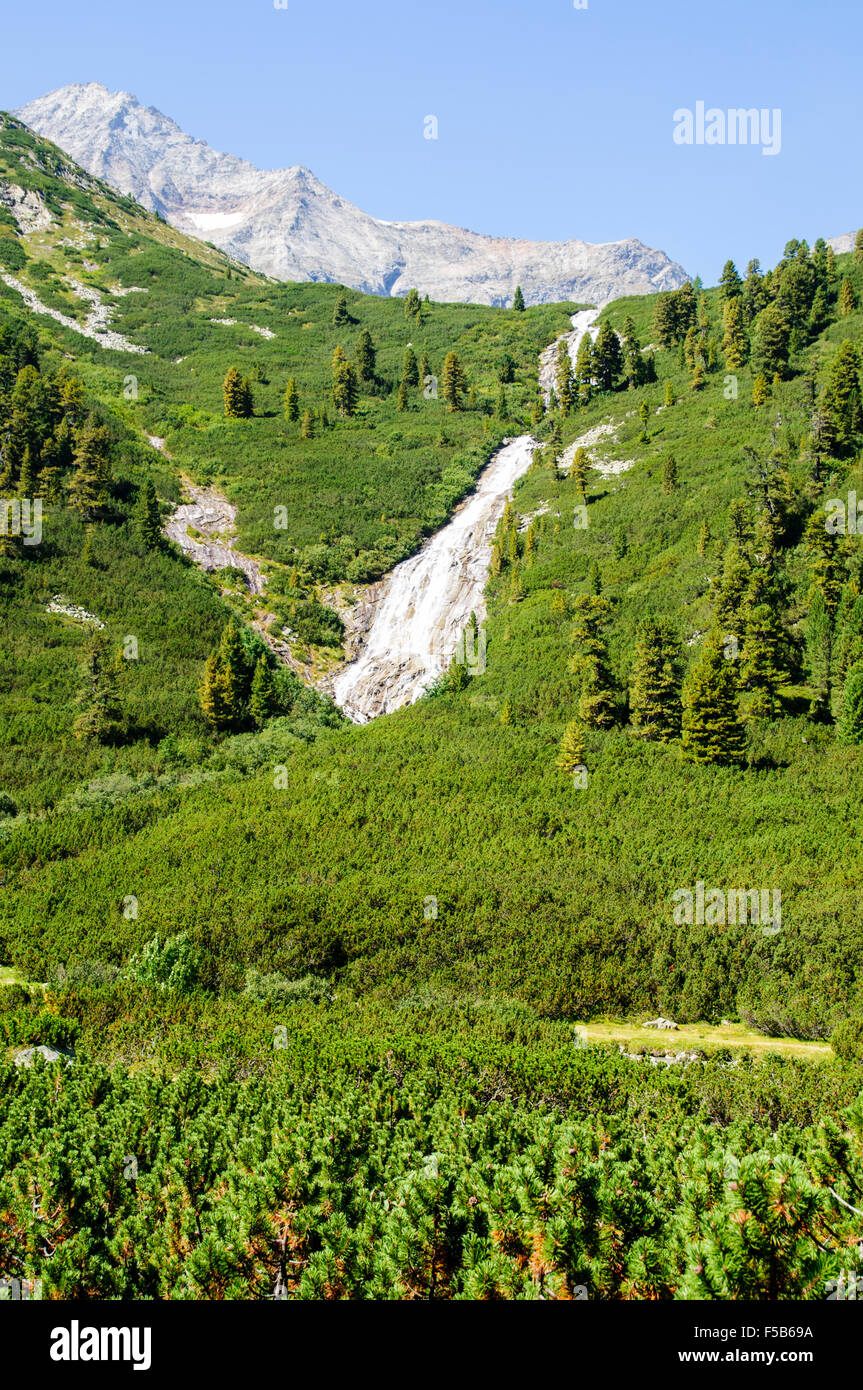 Parc naturel des Alpes du Zillertal Haut Hochgebirgs Naturpark près de Ginzling, Tyrol, Autriche Banque D'Images