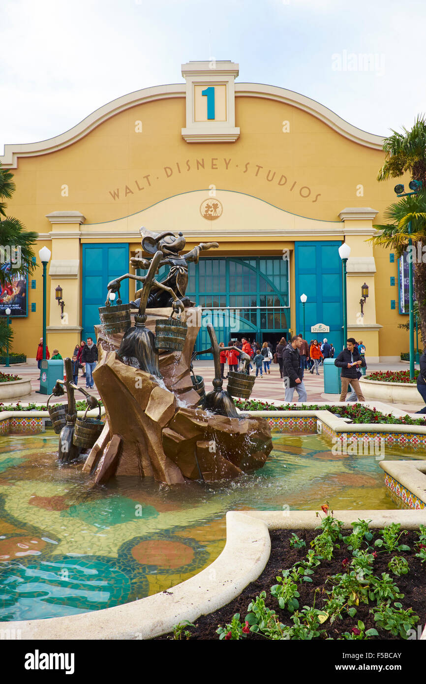 Entrée de Walt Disney Studios Disneyland Paris Marne-la-Vallée Chessy France Banque D'Images