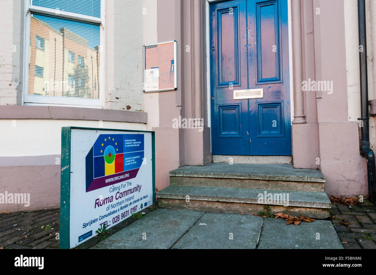 L'Association Communautaire de Roms roumains de l'Irlande du Nord. Banque D'Images