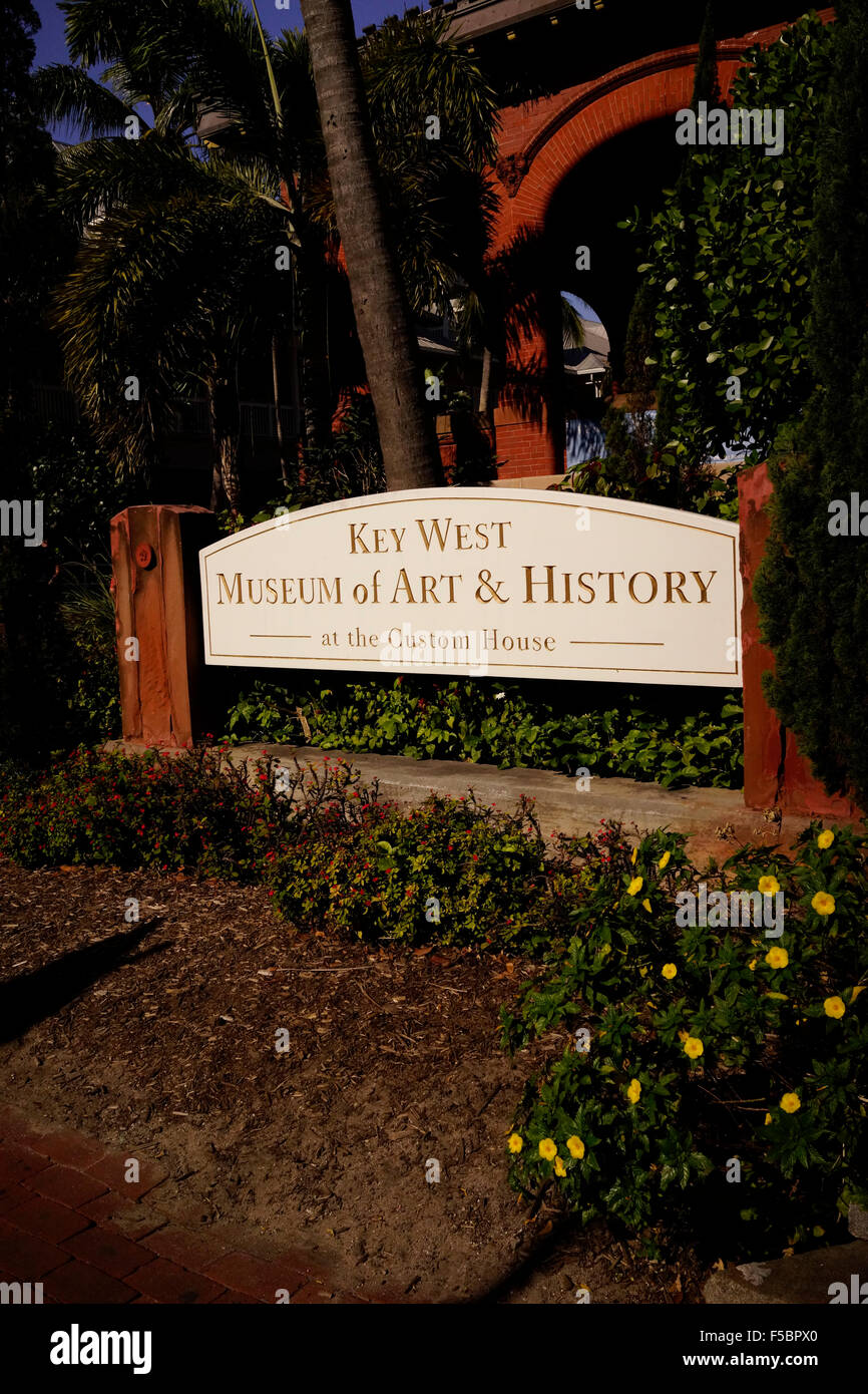 Musée d'Art et Histoire à la Custom House, Key West Florida USA Voyages Banque D'Images