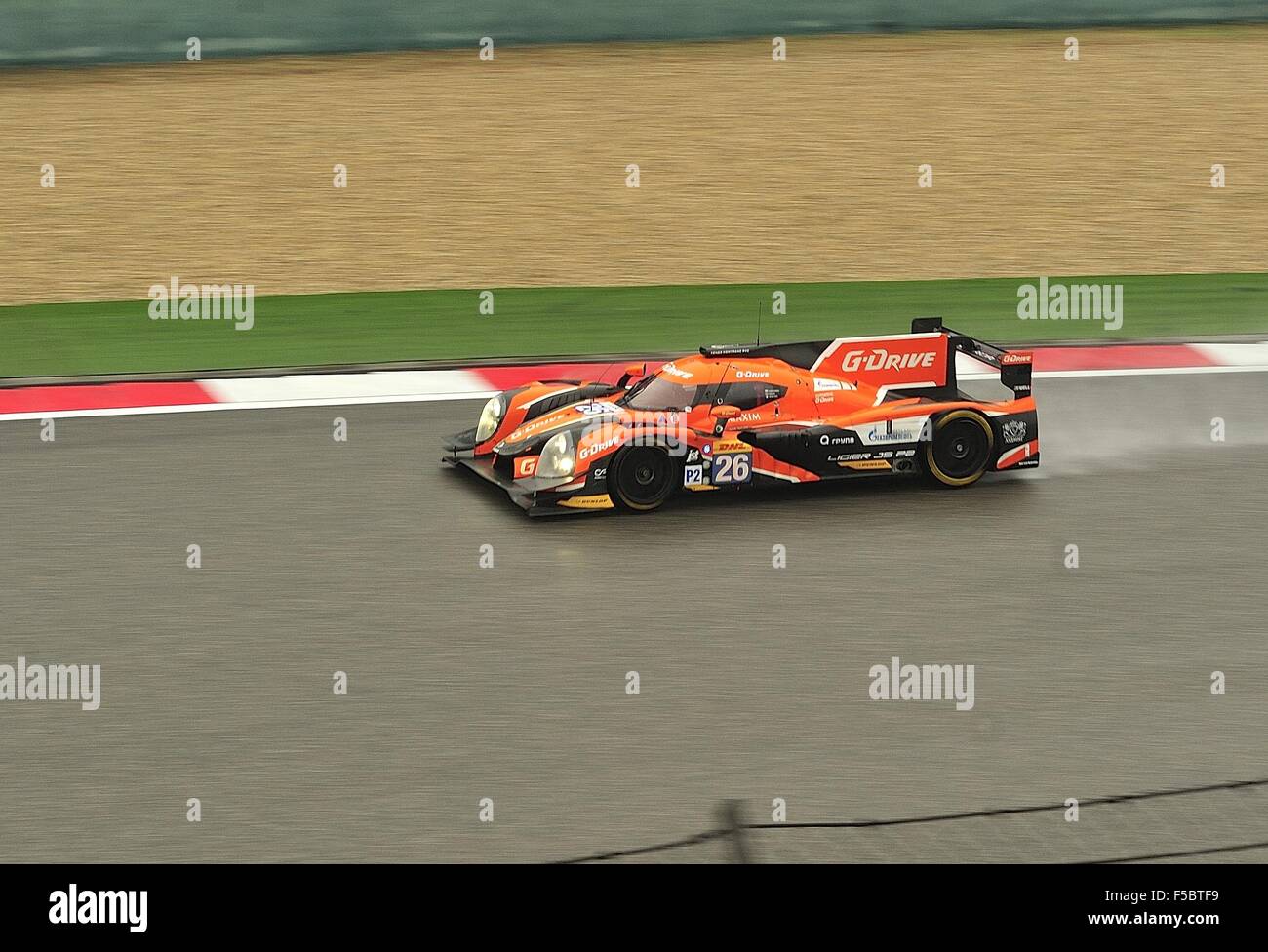 Le 1 novembre 2015 - Shanghai, République populaire de Chine - N - 26 G-Conduite RACING la Russie. Ligier JS P2 - Nissan. Pneumatiques Dunlop, pilotes ROMAN RUSINOV (RUS), JULIEN CANAL (FRA) et SAM BIRD (GBR). LE MANS PROTOTYPE 2. Durant les 6 heures de Shanghai au Circuit International de Shanghai. © Marcio Machado/ZUMA/Alamy Fil Live News Banque D'Images