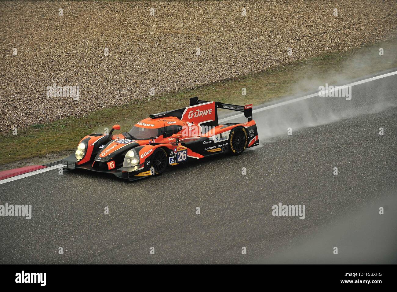 Le 1 novembre 2015 - Shanghai, République populaire de Chine - N - 26 G-Conduite RACING la Russie. Ligier JS P2 - Nissan. Pneumatiques Dunlop, pilotes ROMAN RUSINOV (RUS), JULIEN CANAL (FRA) et SAM BIRD (GBR). LE MANS PROTOTYPE 2. Durant les 6 heures de Shanghai au Circuit International de Shanghai. © Marcio Machado/ZUMA/Alamy Fil Live News Banque D'Images