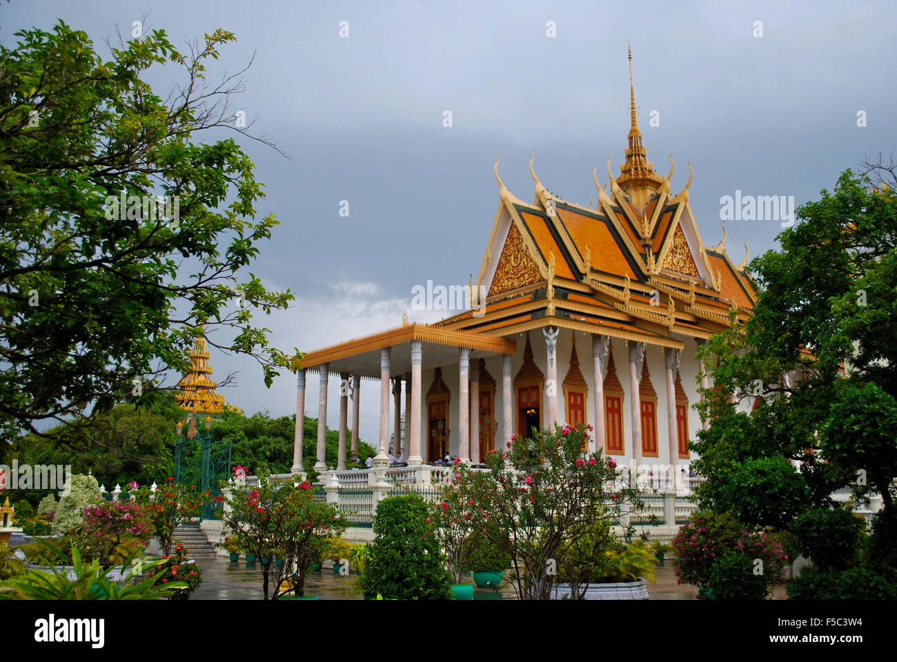 Palais Royal à Phnom Penh, Cambodge Banque D'Images