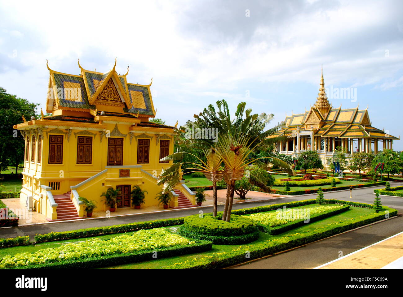 Palais Royal à Phnom Penh, Cambodge Banque D'Images