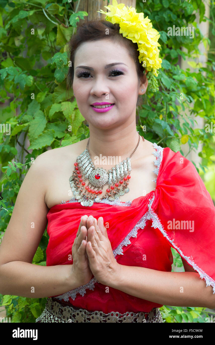Danseur traditionnel thaï. Thaïlande Banque D'Images