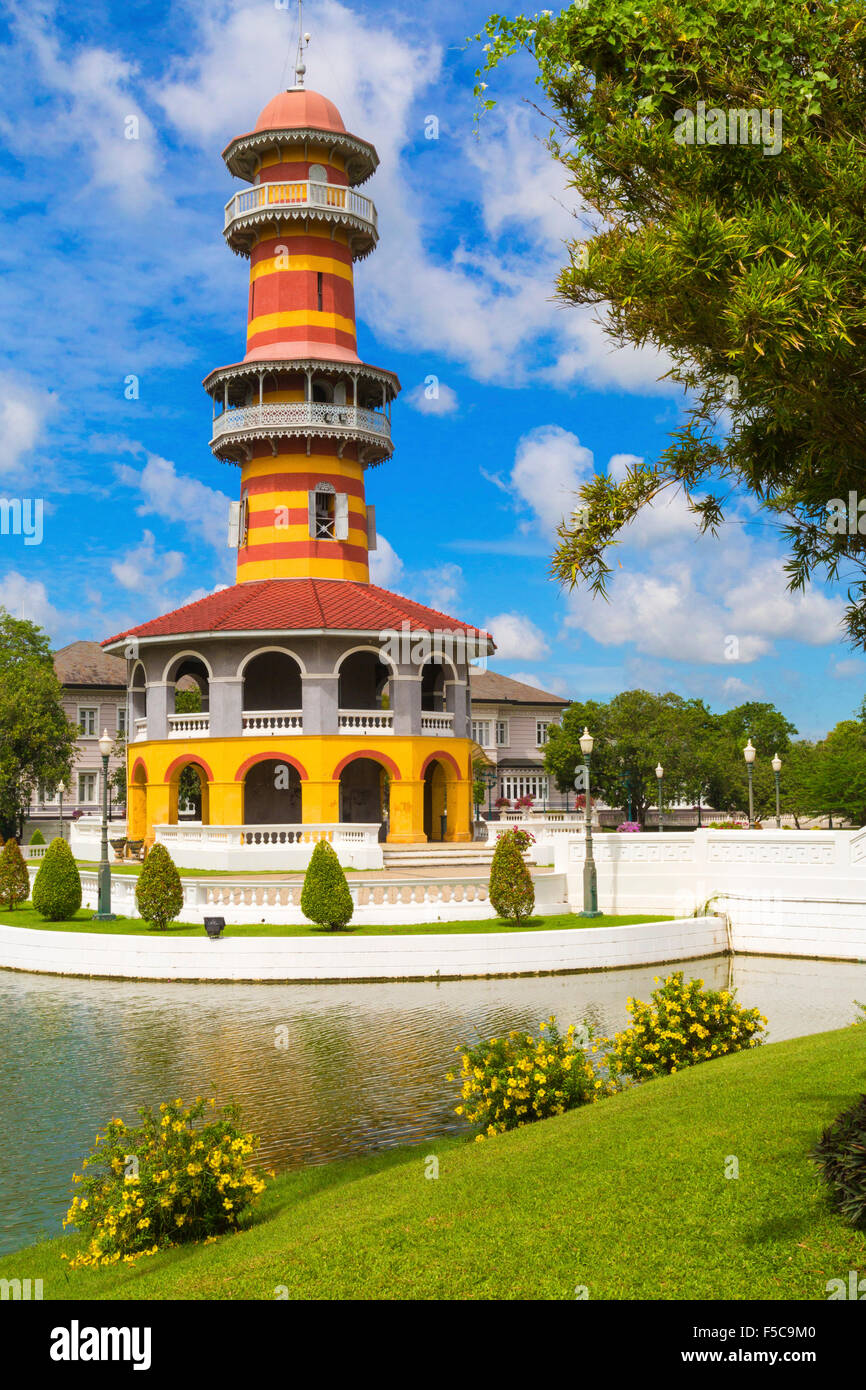 Bang Pa In tower, Royal Summer Palace, Ayutthaya, Thaïlande Banque D'Images