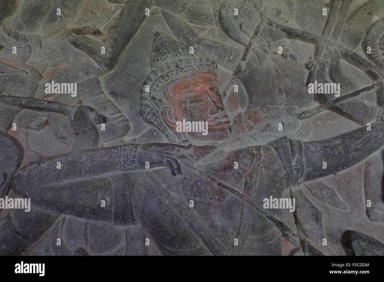 Archer avec visage rouge Banque D'Images