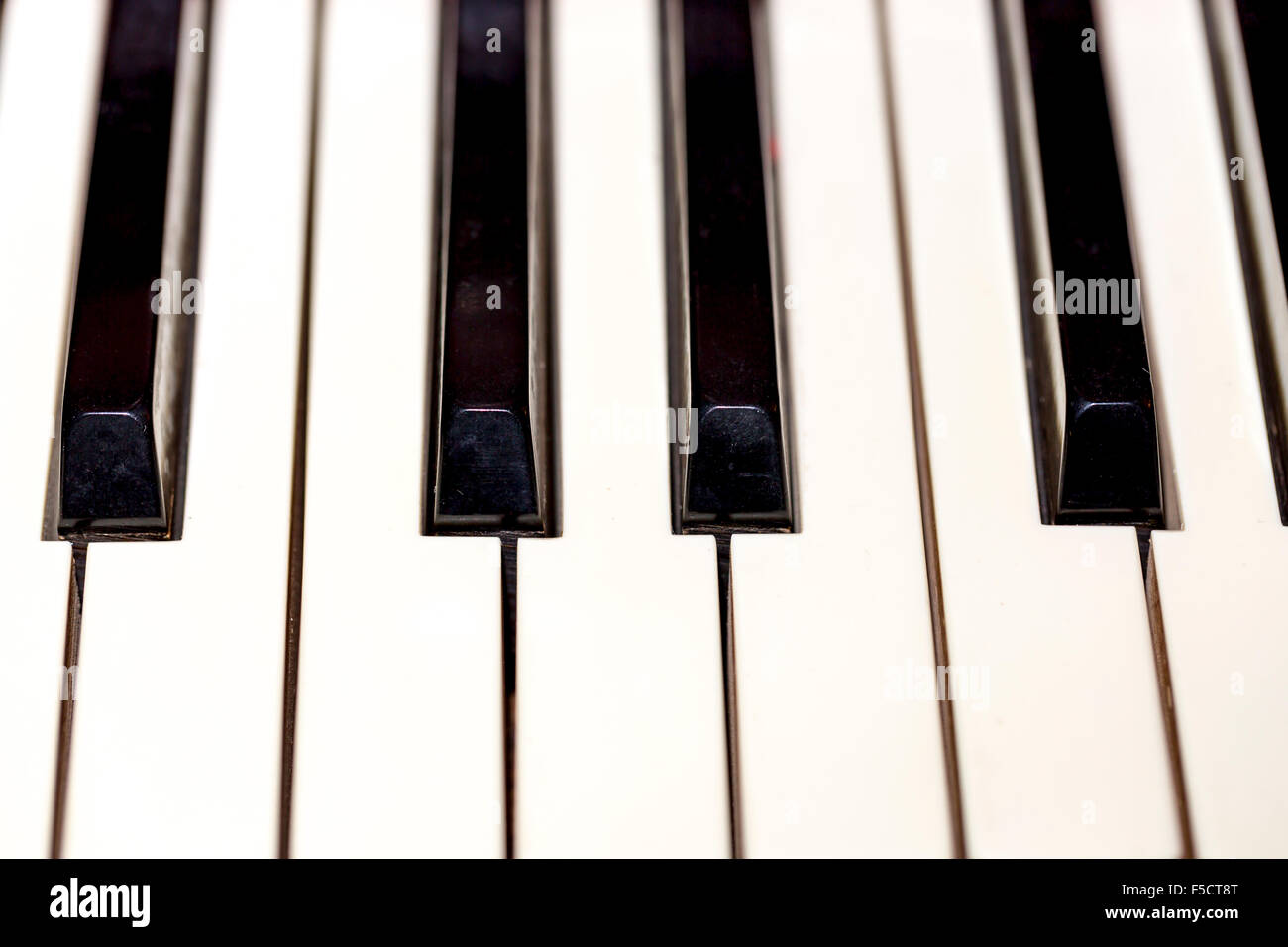 Touches Piano Close up Banque D'Images