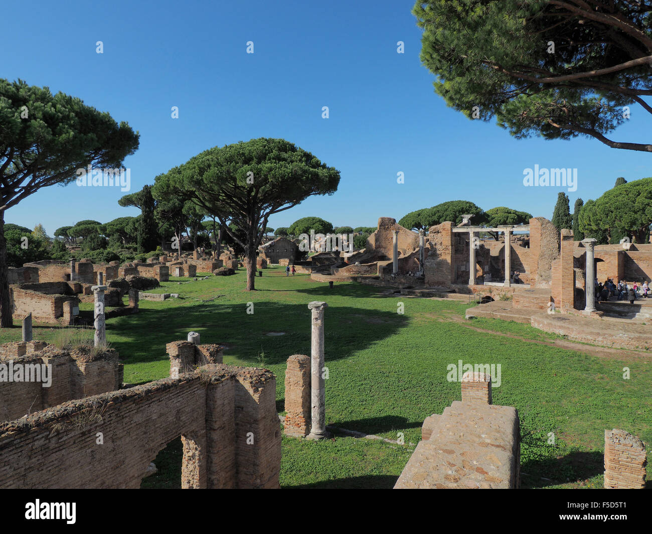 Site de fouilles d'Ostia Antica, près de Rome, Italie Banque D'Images