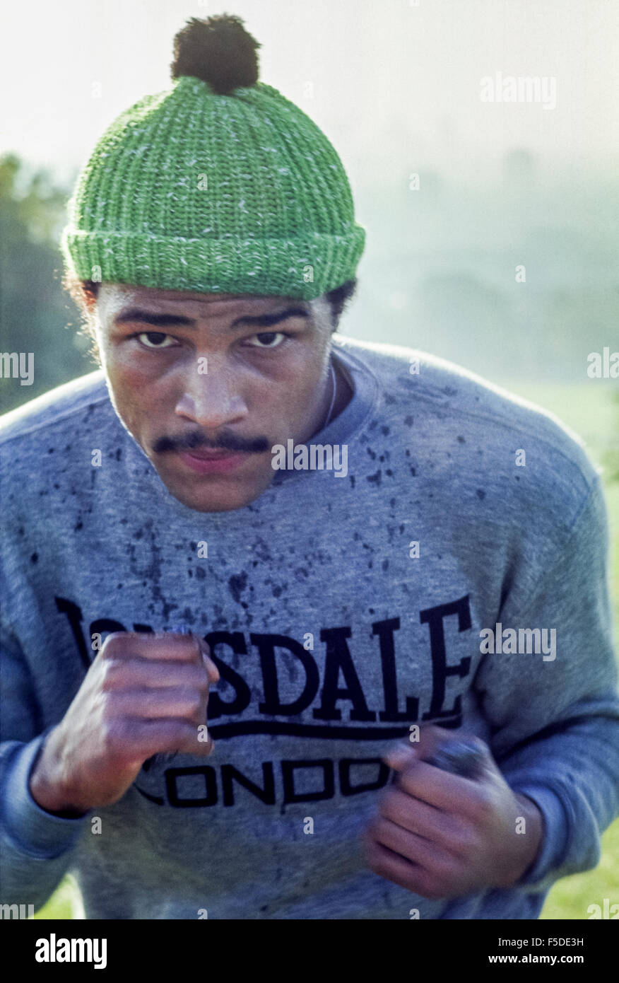 John Conteh boxer 1973 WBC formation World Light Heavyweight Champion 1974 - 1977 Banque D'Images