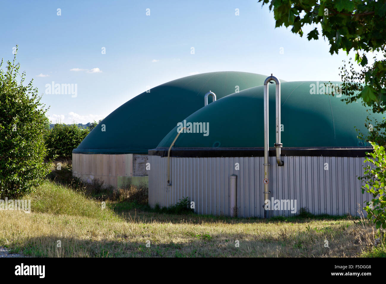 Usine de biogaz / Allemagne Banque D'Images